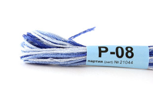 Мулине меланж Р-08 небесный-бл.голубой