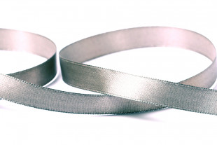 Лента атласная 12 мм ( 1/2 ") "Gamma" №003 св.серый 33 метра