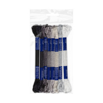 Нитки для вышивания Gamma набор мулине VM- 08 100% вискоза 8 x 8 м №01 Графика