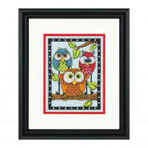 "DIMENSIONS" наборы для вышивания 70-65159 "Трио сов " 12.7 x 17.7 см